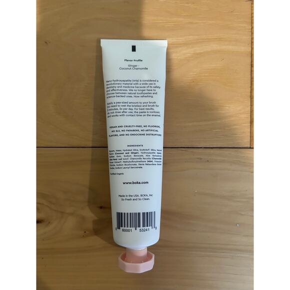 Boka Coco Ginger Toothpaste - Dentist-Recommended, Remineralizing, 4oz NEW - Picture 2 of 4